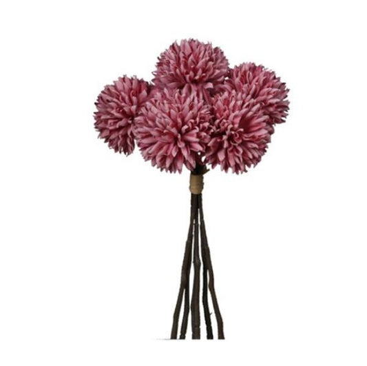 Artificial Pom Pom Bunch 22cm - Mauve