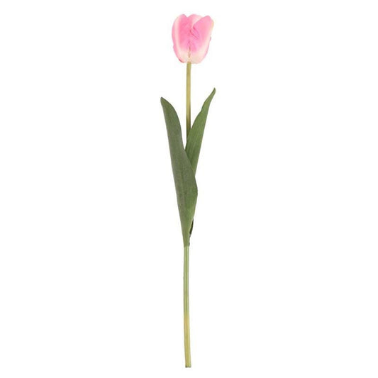 Artificial Pink Single Tulip Stem 43cm