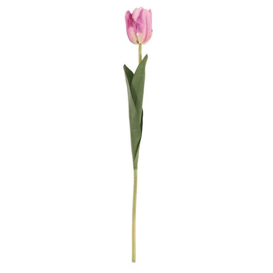 Artificial Purple Single Tulip Stem 43cm