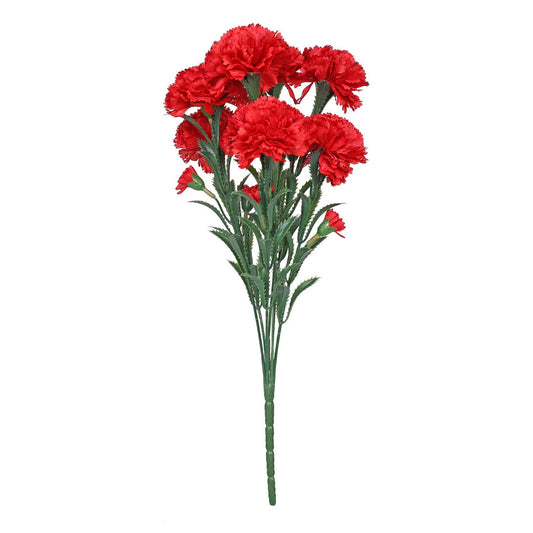 Artificial Red Carnation Bunch 38cm