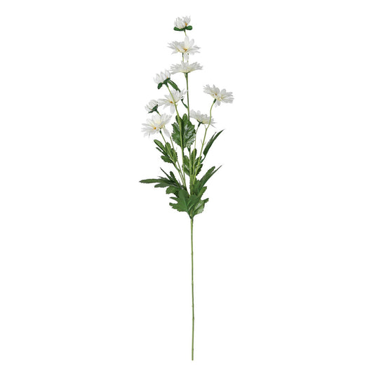 Artificial White Silk Wild Daisy Spray 84cm
