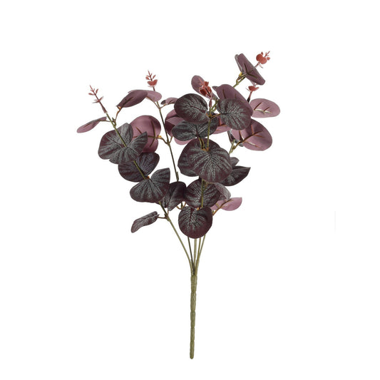 Artificial Purple Silk Eucalyptus Bush 35cm