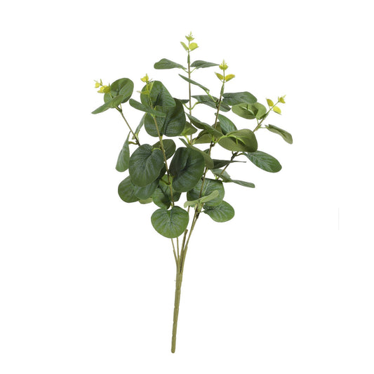 Artificial Green Silk Eucalyptus Bush 35cm