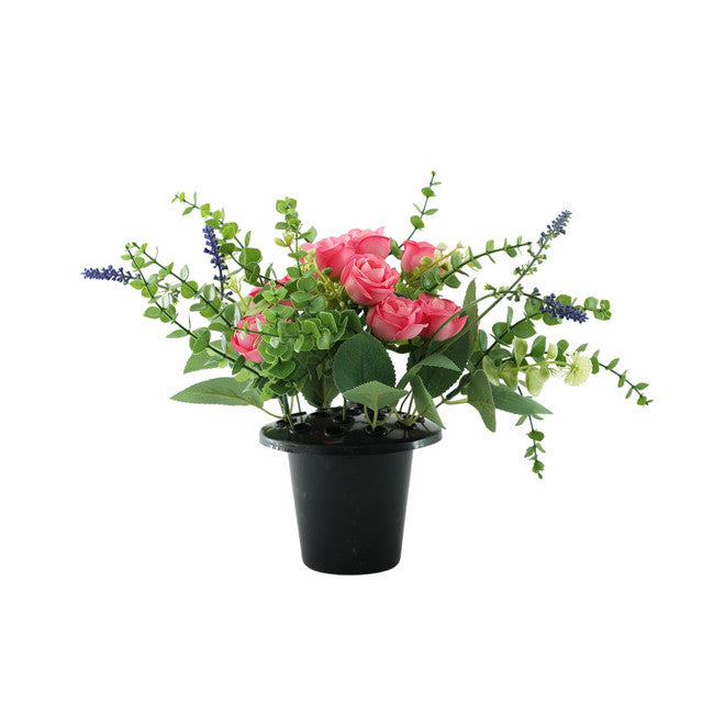 Essential Country Style Remembrance Grave Pot - Dark Pink