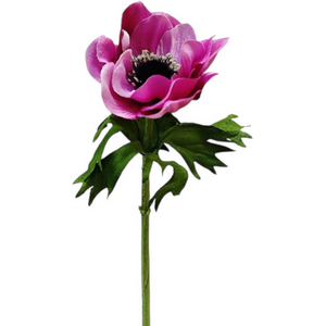 Artificial Dark Pink Botanica Anemone Stem 42cm