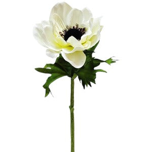 Artificial Cream Botanica Anemone Stem 42cm