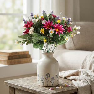 Wild Purple Daisy Bush With 12 Stems 34cm
