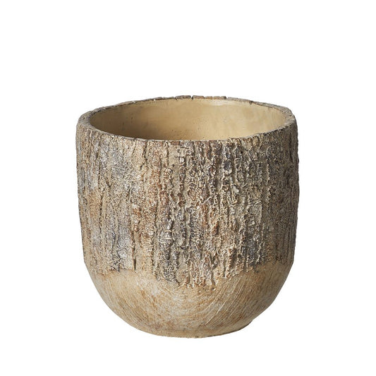 Detailed Carved Yew Tree Effect Planter - H16cm