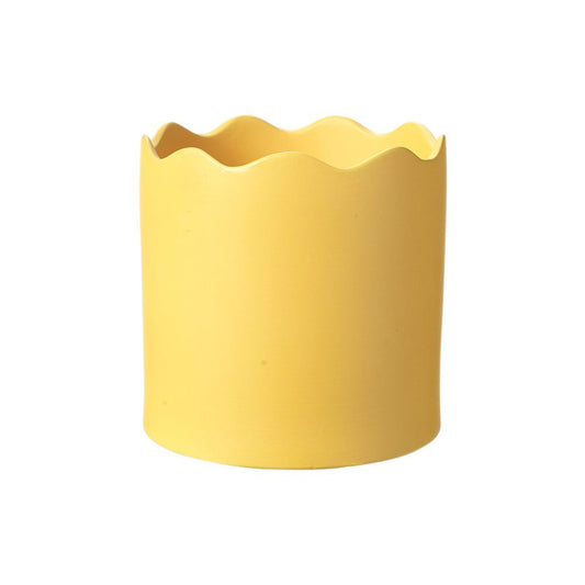 Ceramic Wave Pot - Yellow