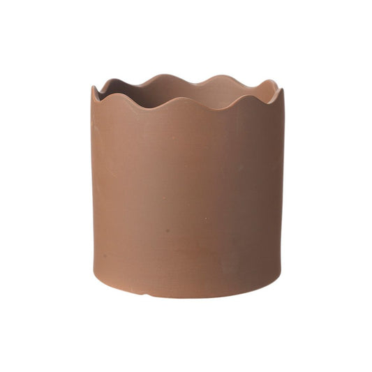 Ceramic Wave Pot - Brown