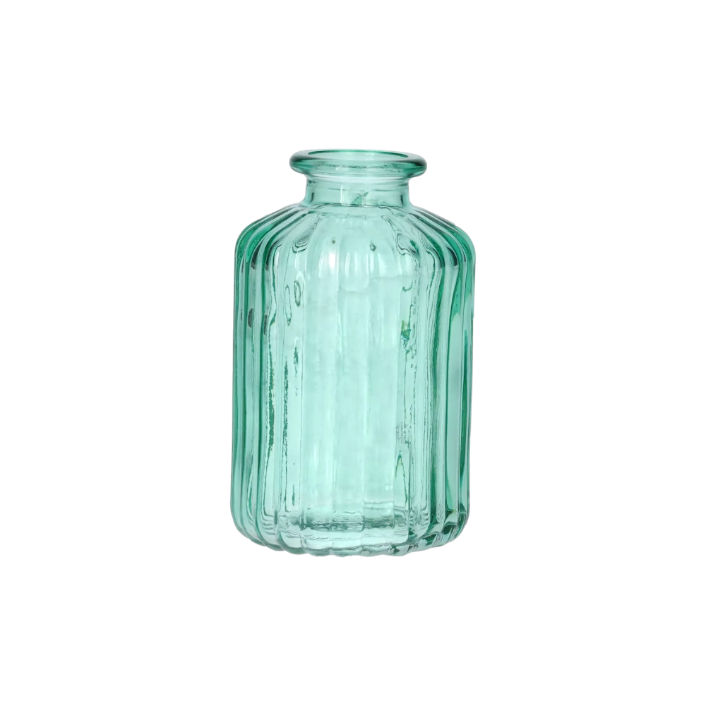Mini Ribbed Bud Vase - Turquoise