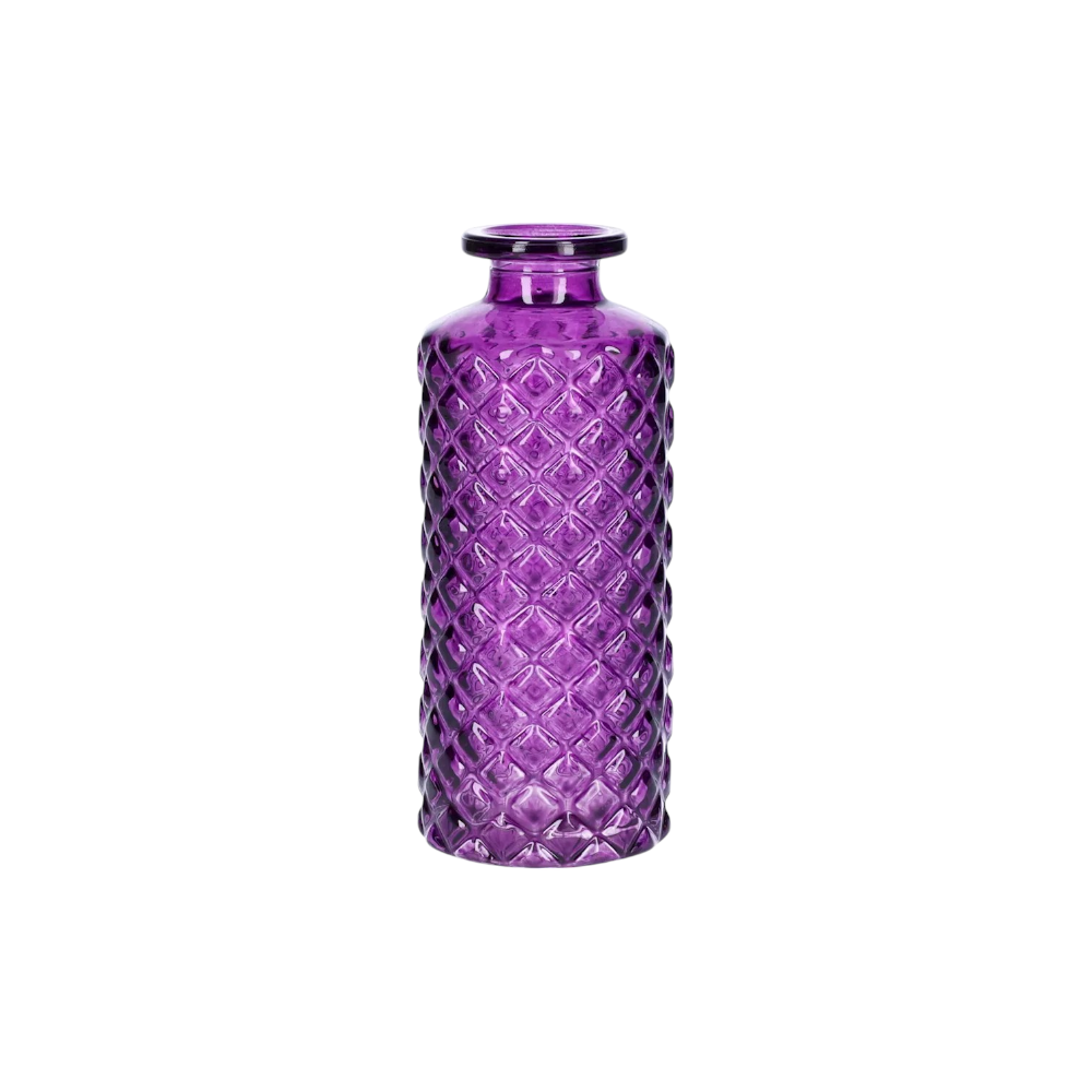 Slender Glass Bud Vase - Purple