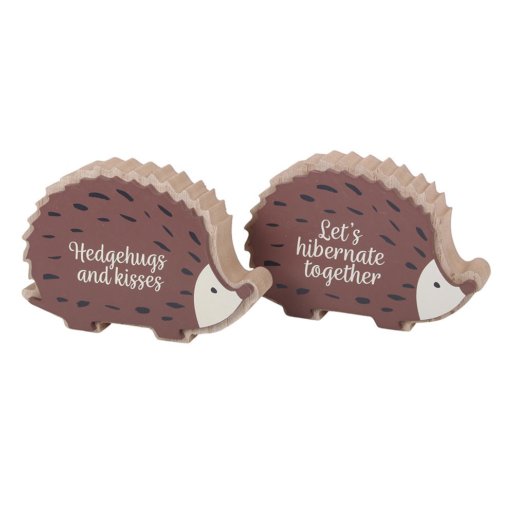 Wooden Hedgehog Plaques