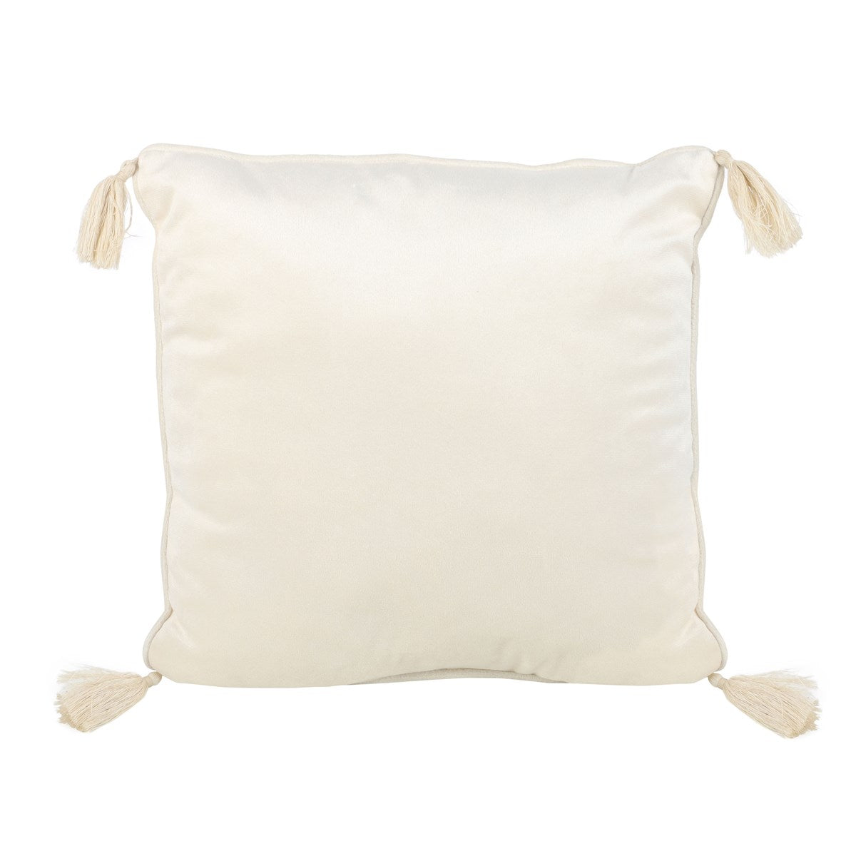 Square Off White Astrology Wheel Cushion 35cm