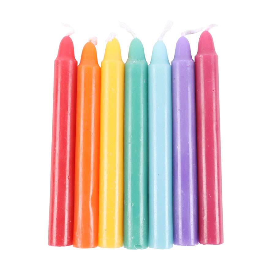 Pack of 14 Small Chakra Energy Candles