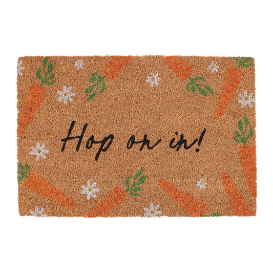 Natural Hop on In Coir Doormat
