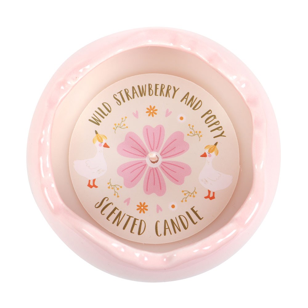 Wild Strawberry & Poppy Egg Shaped Candle