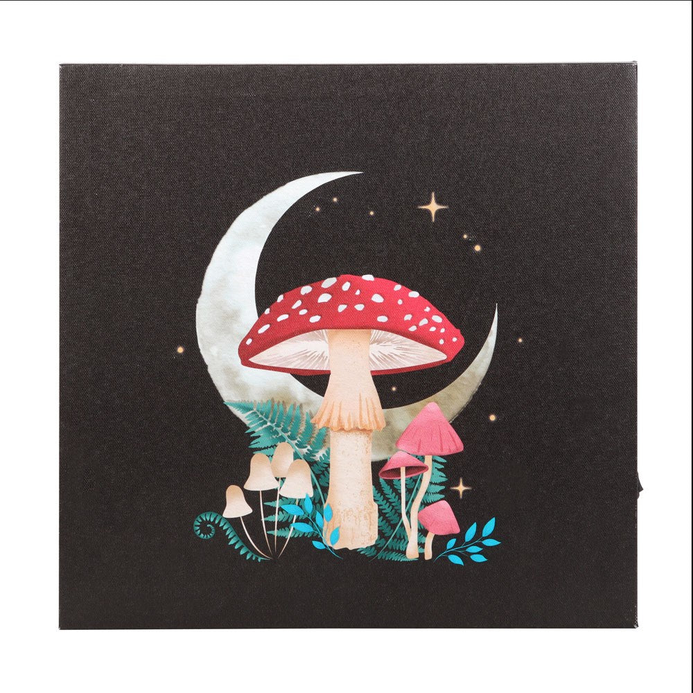 Forest Mushroom Light up Canvas Plaque