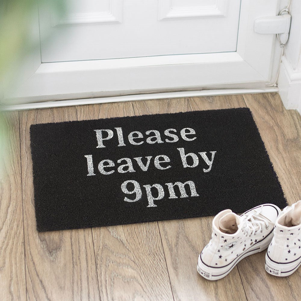 Please Leave By 9pm Coir Doormat