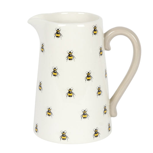 Ceramic Bee Design Flower Jug Vase (H18cm)