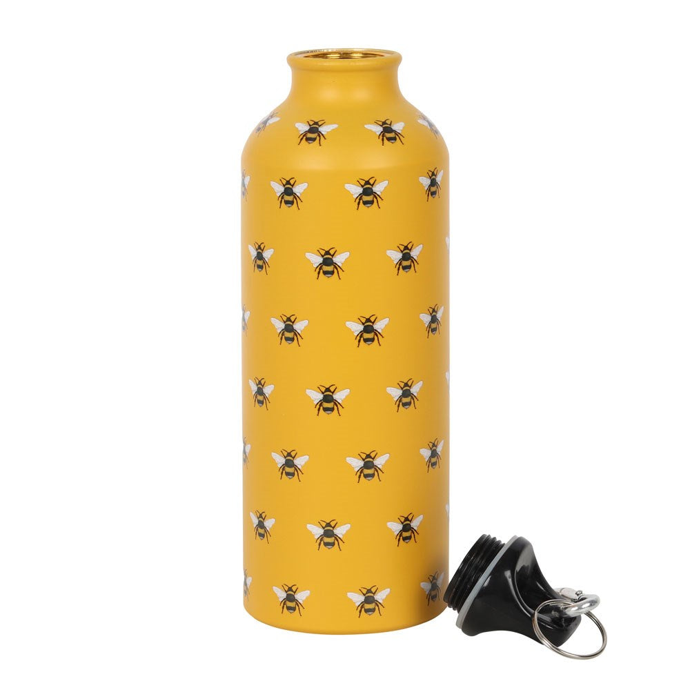 Bee Print Metal Water Bottle
