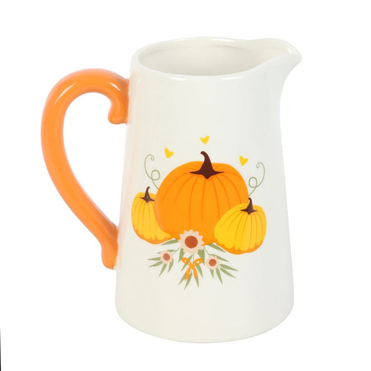 Autumn Pumpkin Ceramic Flower Jug Vase