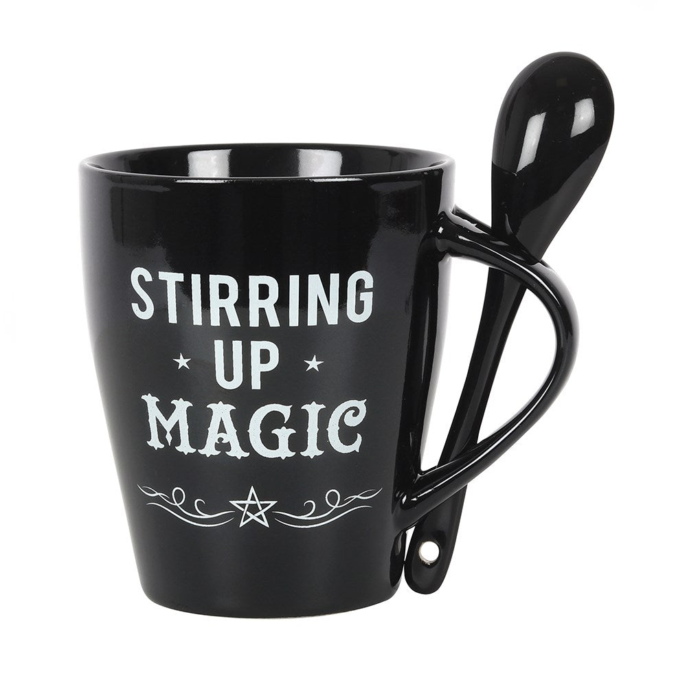 Ceramic Mug and Spoon Set - Stirring Up Magic