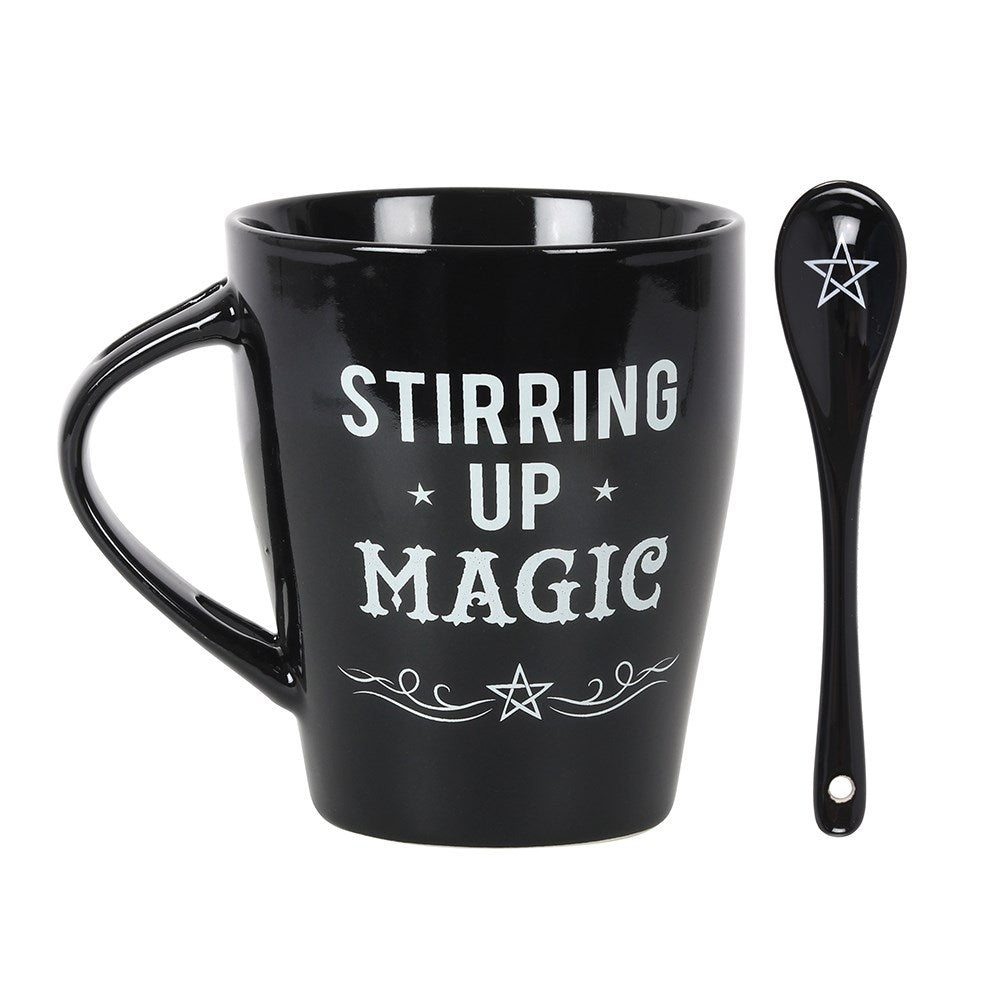 Ceramic Mug and Spoon Set - Stirring Up Magic