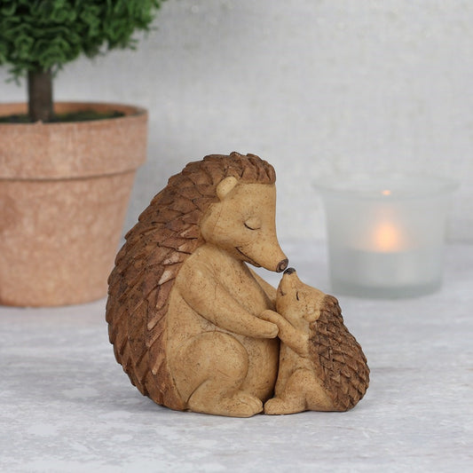 Mother and Baby Hedgehog Ornament