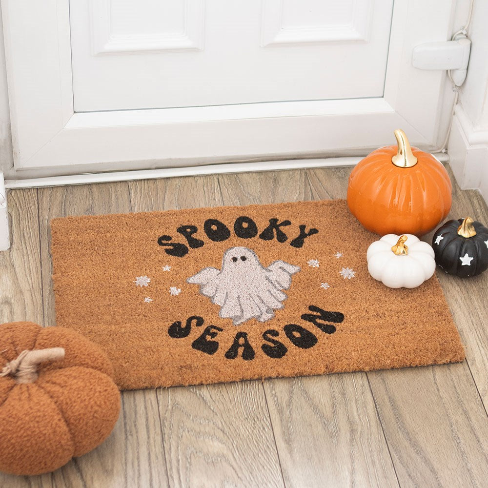 Natural Coir Spooky Season Ghost Doormat