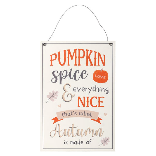 Pumpkin Spice Hanging Sign 30 cm