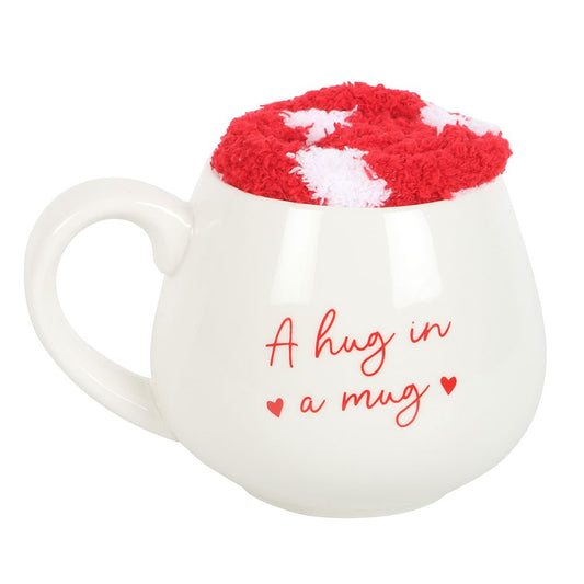 Hug in a Mug and Heart Socks Set