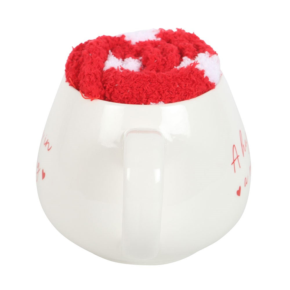 Hug in a Mug and Heart Socks Set
