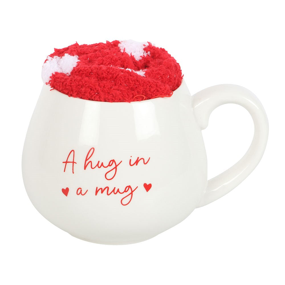 Hug in a Mug and Heart Socks Set