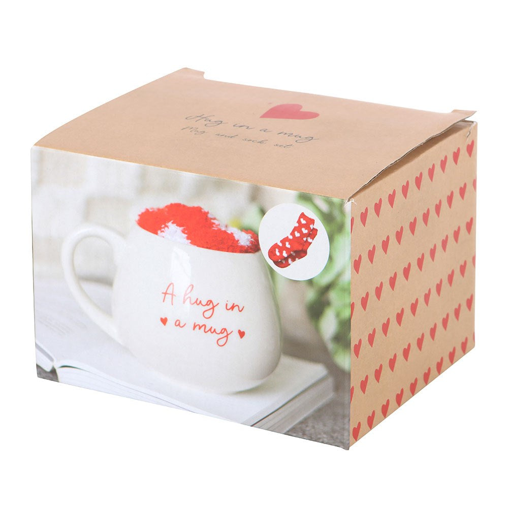 Hug in a Mug and Heart Socks Set