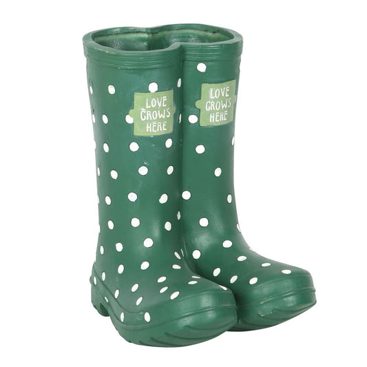 Welly Boot Planter - Green