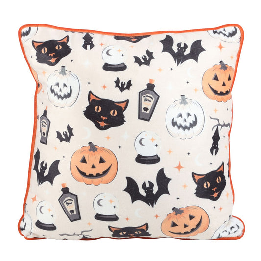 Halloween Print Square Cushion