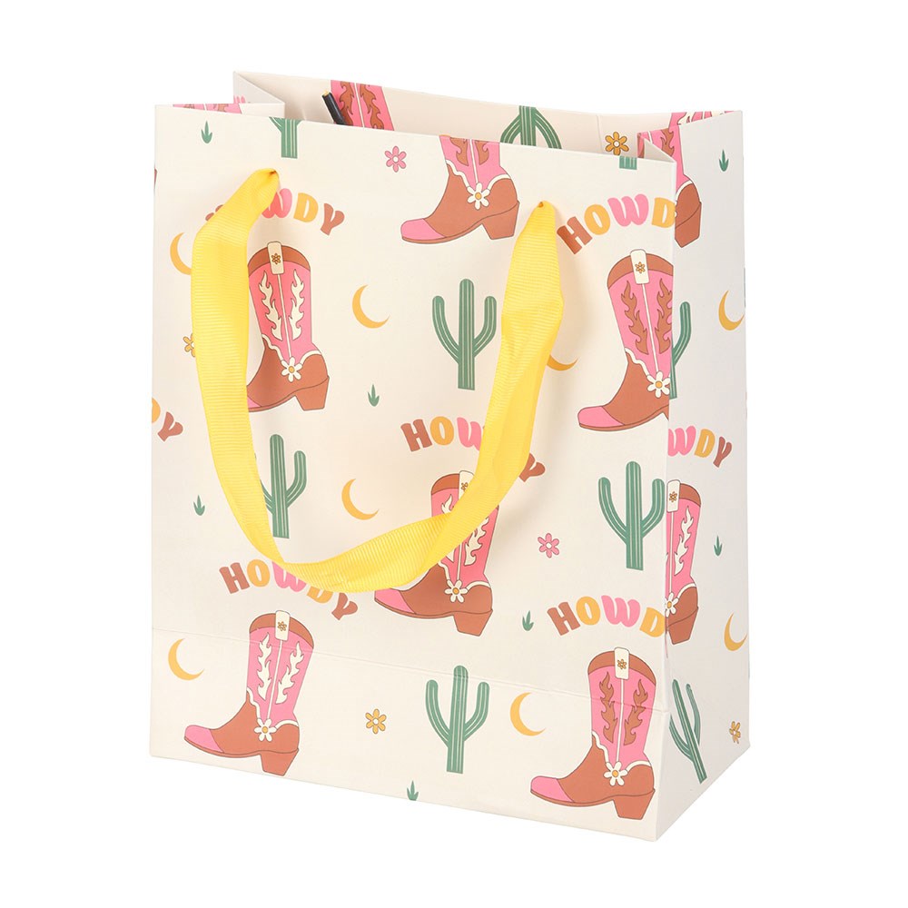 Cowboy Boot Print Gift Bag