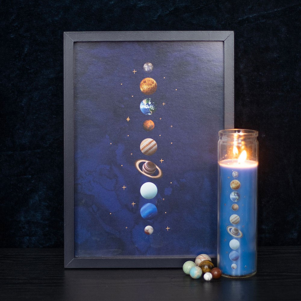 Solar System Wooden Framed Wall Print