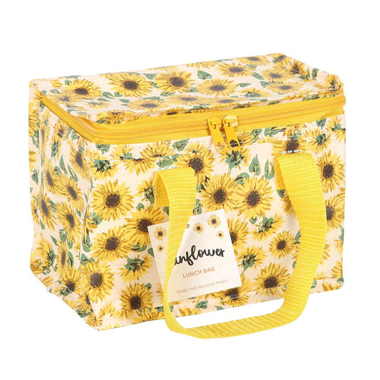 Sunflower Print Insulated Lunch Bag