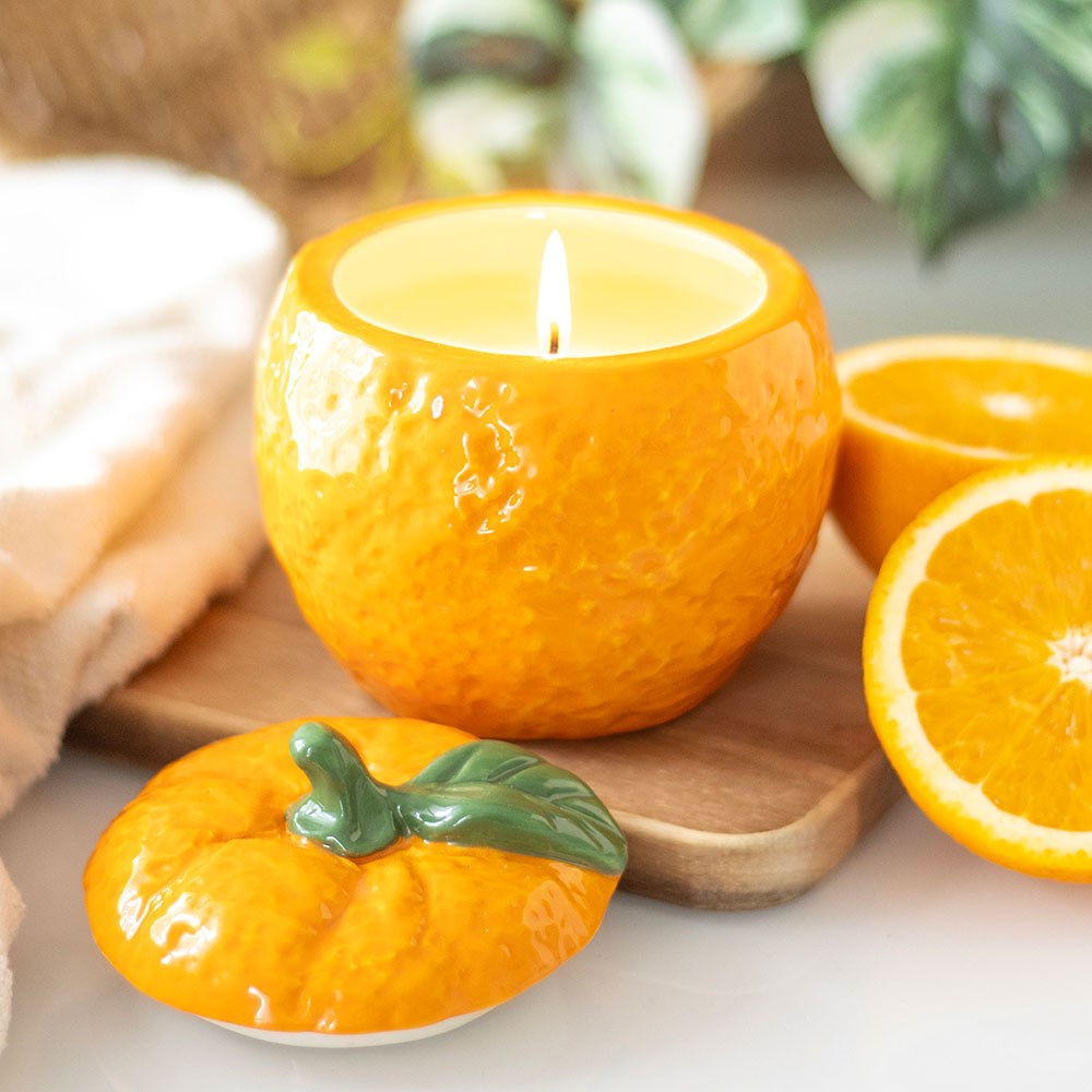 Orange Shaped Jar Candle