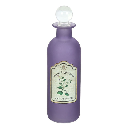 Deadly Nightshade Decorative Glass Potion Bottle