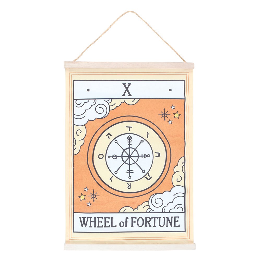 The Wheel of Fortune Vintage Tarot Hanging Wall Art