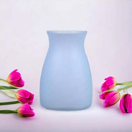 Matt Light Blue Glass Vase