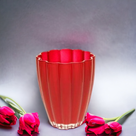 Bloom Glass Vase Red