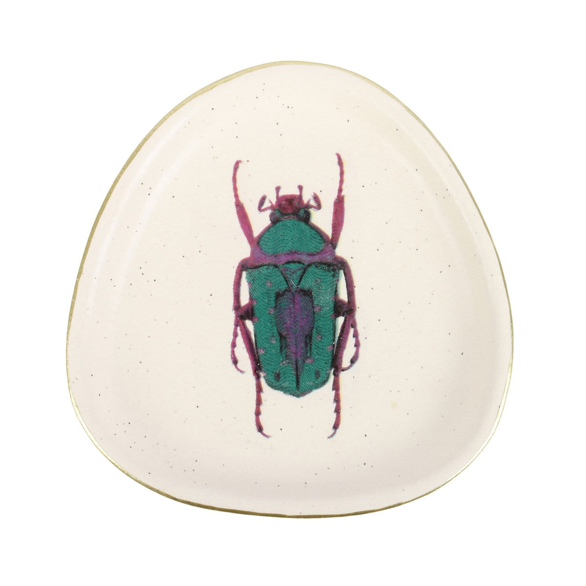 Off White Beetle Trinket Dish)