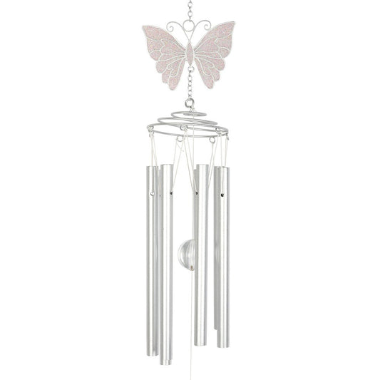 White Butterfly Windchime