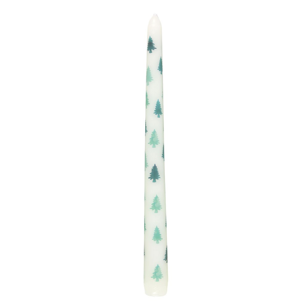 Green Fir Tree Candle Holder with Taper Candle