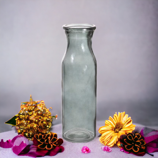 Small Grey Bottle Vase H20 cm