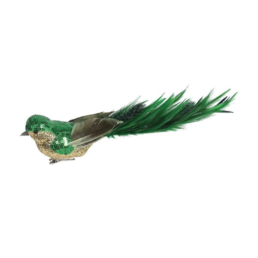 Green Glitter & Sequin Bird